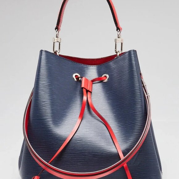 Louis Vuitton Indigo/Red Epi Leather NeoNoe MM Bag - Picture 1 of 12